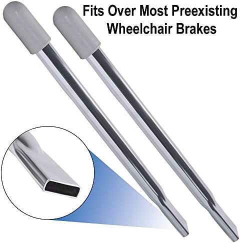 Rehabilitation Advantage 9 Inch Wheelchair Brake Handle Extensions – Pair, 9 Inch Long